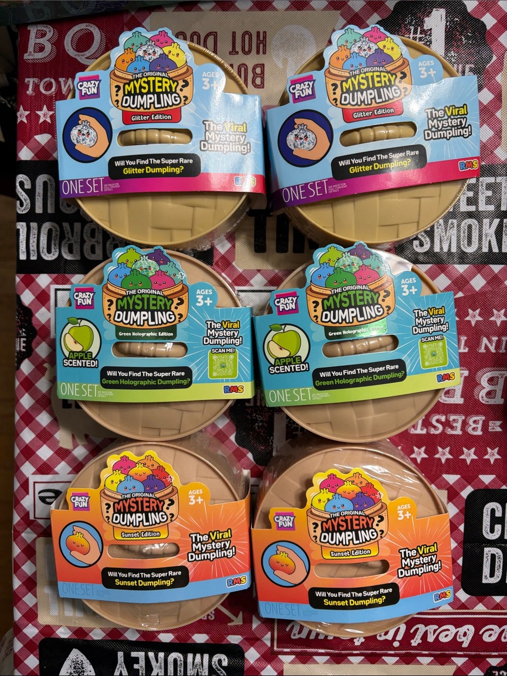 Crazy fun 6 Mystery Squishy Dumpling Surprise Toy Bundle - Assorted Colors